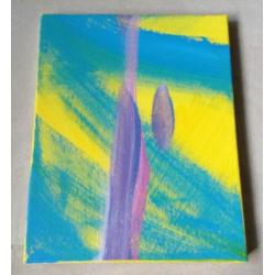 Abstract acryl op canvas pixel-painting Christof Breidenich