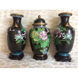 Mooie Chinese Chinees Cloisonne Vazen