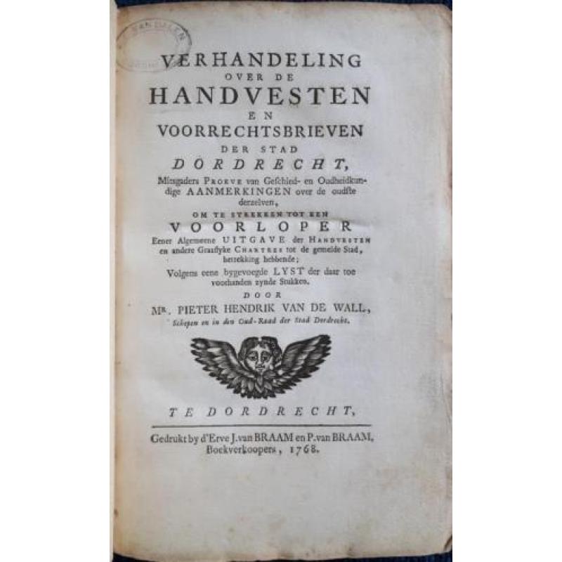 Verhandeling over de handvesten der stad Dordrecht (1768)