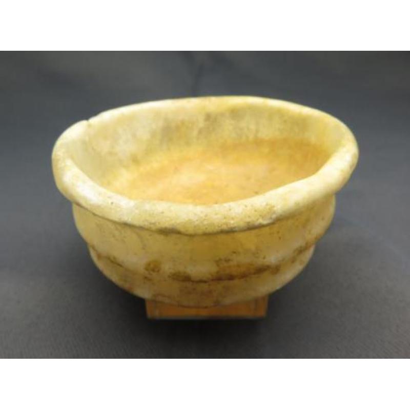 Egyptian alabaster make-up/kohl dish