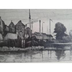 pentekening Haven Leerdam