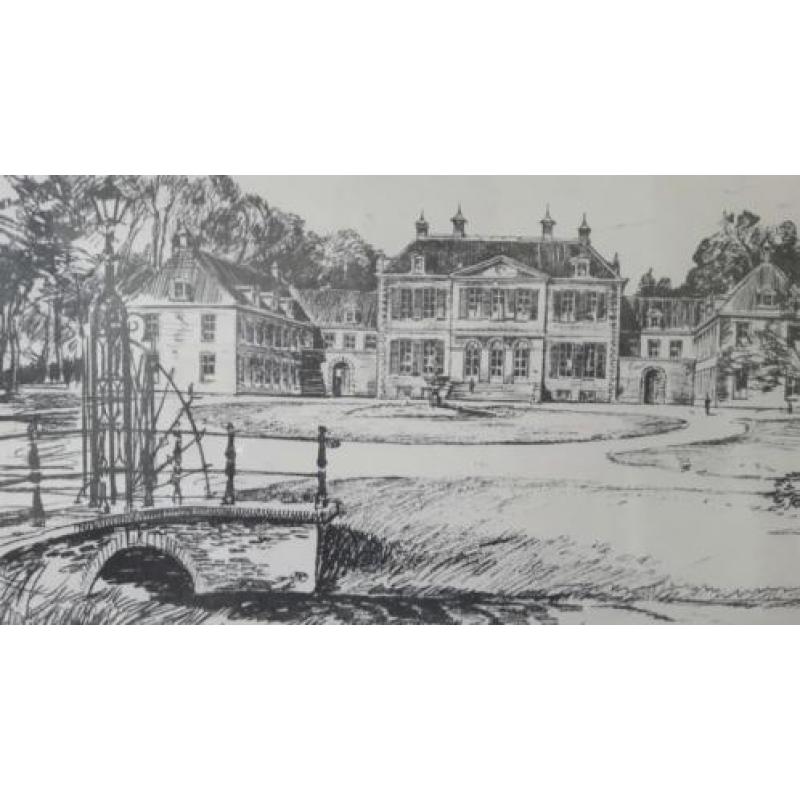 Pentekening door Teun vd Veen 'Houdringe' De Bilt 1955