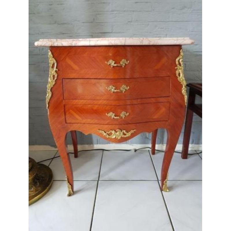 Louis XV Mahonie commode, met marmeren blad - Frankrijk!