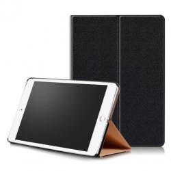 Leather style smart case zwart iPad 2017 (9.7")