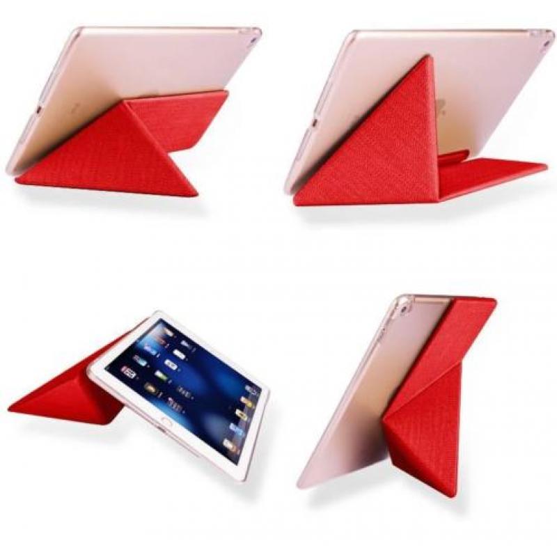 OU Case Rood TPU Leather Flip Cover Met Standaard iPad Air