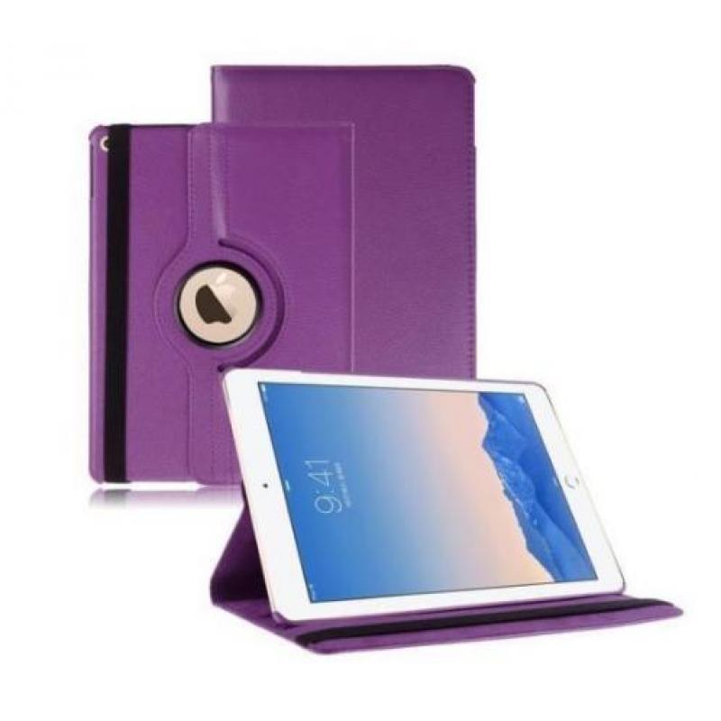 iPad 2017 (5e generatie) lederen hoes hoesje 360 graden Wit