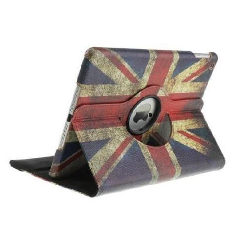 iPad Air 1 hoes lederen hoesje 360 graden - UK Engelse vlag