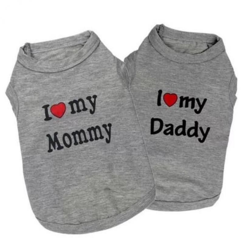 Shirtjes I LOVE MOMMY/DADDY -gratis verzending-NIEUW PRODUCT