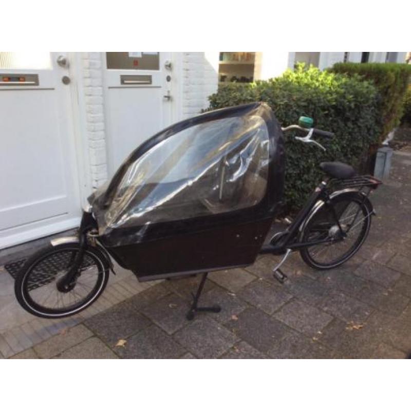 Bakfiets Tent Cargo Long hoog met ritsen zwart