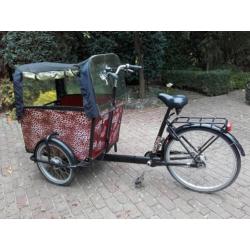 Bakfiets 5 versnellingen en afneembare regenkap