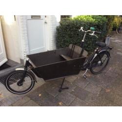 Bakfiets Tent Cargo Long hoog met ritsen zwart