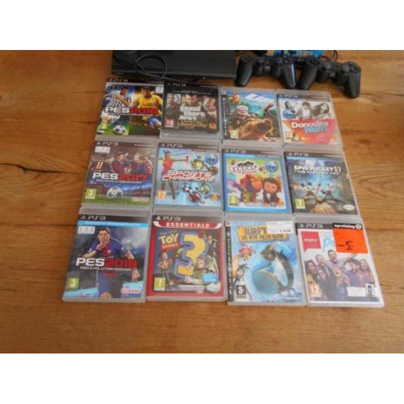 Sony Playstation 3 Slim incl Move 12 games 2 controllers