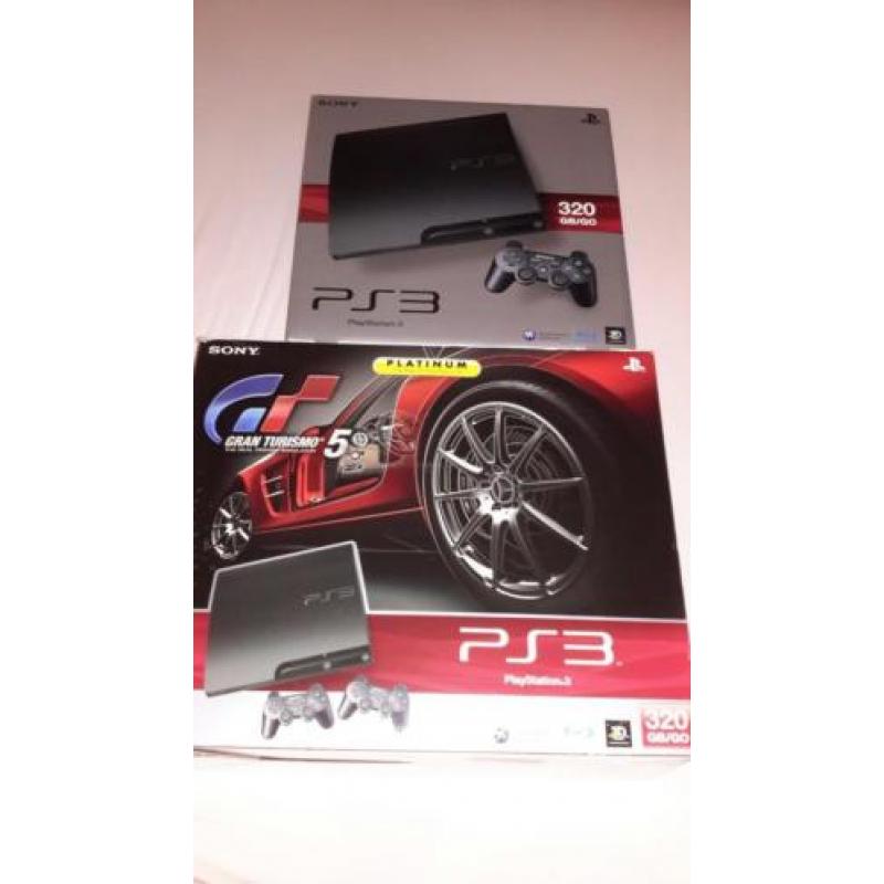 Playstation 3 in doos met 2 controllers + 15 spellen